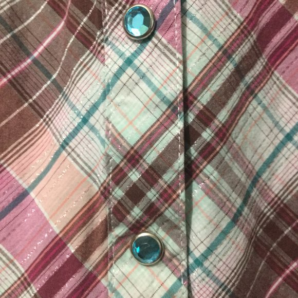 Coastal Cowgirl 20X plaid snap front long sleeve western style shirt size XL - Picture 2 of 7